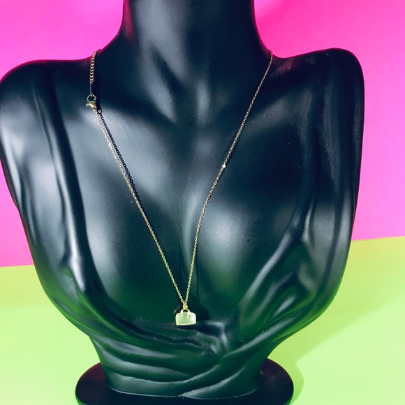 Opal Bag Handbag Crystal Necklace 18KGP - Picture 12 of 13